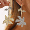 Rhinestone Flower Dangle Earrings test