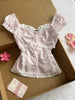 Polka Dot Lace Trim Blouse test