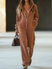 Corduroy Hooded Zip-Up Jumpsuit test