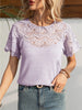 Round Neck Short Sleeve Crochet Top test