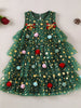 Children's Star Print Pom-Pom Embellishments Tulle Dress test