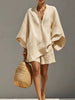 Full Size Solid Color Loose Fit Top and Shorts Set Plus Size test