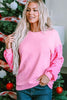 Sequin Round Neck Dropped Shoulder Sweatshirt test