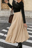 High-Waisted A-Line Midi Skirt test