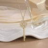 18K Gold-Plated Zircon Key Pendant Necklace test