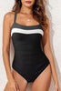 Color Block Detail Adjustable Straps One Piece Swimsuit test