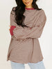 Contrast Striped Long Sleeve Sweatshirt test