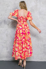 RUN TOWARDS LOVE POPLIN ANKLE DRESS