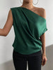 Asymmetrica One-Shoulder Draped Blouse test
