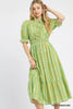 Umgee Vibrant Ruffle Smocked Midi Dress test