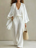 Full Size V-Neck Tank & Cardigan and Pants Set Plus Size test