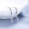 925 Sterling Silver Rainbow Zircon Geometric Earrings test