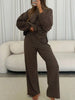 Striped Dropped Shoulder Top and Pants Lounge Set test
