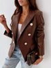 Lapel Collar Leather Blazer test