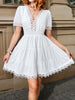 Lace Trim V-Neck Mini Dress test