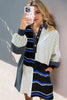 Oh Full Size Striped Half Button Long Sleeve Mini Dress test