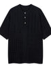 Men's Openwork Button Detail Knit Henley T-Shirt test