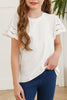 Round Neck Flutter Sleeve T-Shirt test