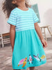 Children's Striped Turtle and Fish Embroidered Dress test