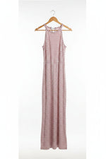 Women's Striped Halter Neck Jumpsuit with Self-Tie Belt & Wide-Leg Crop