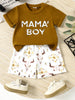 Children's Mama' Boy Graphic Casual Tee and Shorts Set test