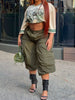 Baggy Cargo Cropped Pants test