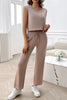 Devine Ribbed Round Neck Top and Pants Set test
