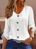Eyelet Tie-Sleeve Detail Top test