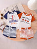 Children's My First Baseball Season Bodysuit and Shorts Set test