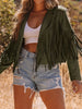 Cropped Fringe Faux Suede Jacket test