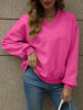 V-Neck Long Sleeve Dropped Shoulder Sweatshirt test