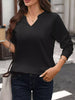 Notched Raglan Sleeve Sweatshirt test
