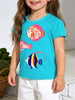 Children's Fish Print Short Sleeve T-Shirt test