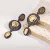 Vintage-Inspired Dangle Earrings with Gold Accents test