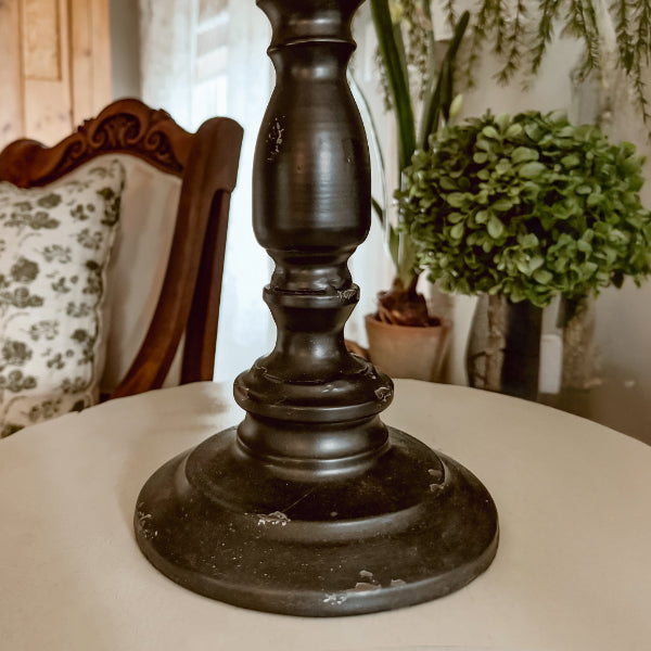13 Taper Candle Black Iron Candelabra