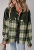 Snap Down Collared Neck Plaid Shacket test