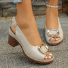 Peep Toe Block Heels Sandals test