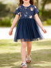 Children's Cartoon Print Tulle Dress test