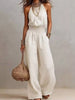 Elegant Halter Neck Wide-Leg Jumpsuit test