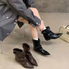 Point Toe Block Heel Boots test