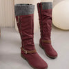 Knee High Slouch Boots with Knit Cuff test
