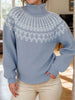 Contrast Turtleneck Long Sleeve Sweater test