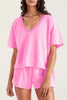 V-Neck Short Sleeve Top and Shorts Set test