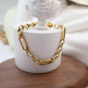 18K Gold-Plated Chunky Gold Chain Link Bracelet test