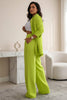 Women's Longline Open-Front Blazer & High-Waist Wide-Leg Trousers Suit Set – 8 Colors test