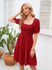 Swiss Dot Smocked Square Neck Dress test