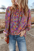 Floral Round Neck Long Sleeve Blouse test