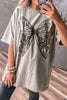 Casual Oversize Bow Drop Shoulder Tunic Casual Tee test
