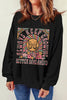 Graphic Round Neck Long Sleeve Sweatshirt test