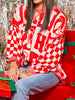 Letter Round Neck Long Sleeve Sweater test